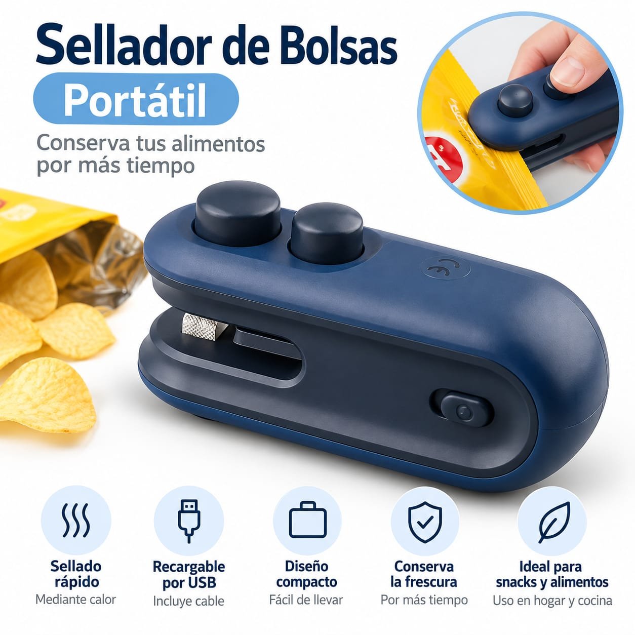 Sellador Automático Portátil de Bolsas